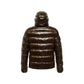 Reversible Hooded Down Jacket in Brown and Black - SEHABRANDS