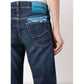 Exclusive Indigo Straight Leg Jeans with Bandana Detail - SEHABRANDS