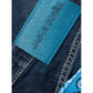 Exclusive Indigo Straight Leg Jeans with Bandana Detail - SEHABRANDS