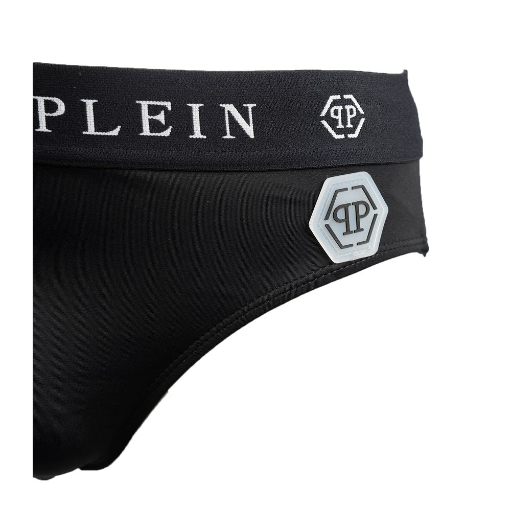 Sleek Nylon Swim Briefs with Iconic Logo Detail - SEHABRANDS