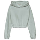 Chic Cropped Hooded Cotton Sweatshirt - SEHABRANDS