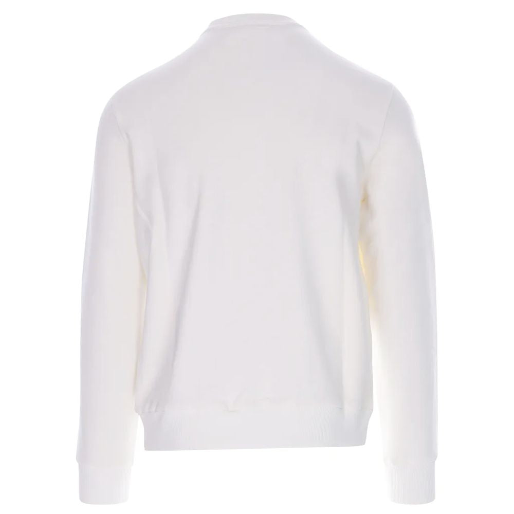 Elegant White Cotton Blend Sweatshirt - SEHABRANDS