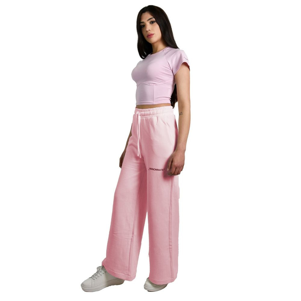 Chic Pink Palazzo Pants with Drawstring - SEHABRANDS