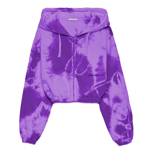 Elegant Purple Hooded Sweatshirt with Logo Print - SEHABRANDS