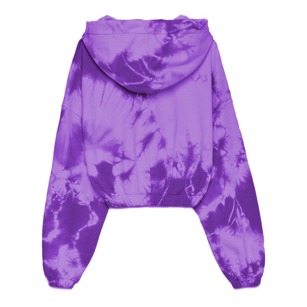 Elegant Purple Hooded Sweatshirt with Logo Print - SEHABRANDS