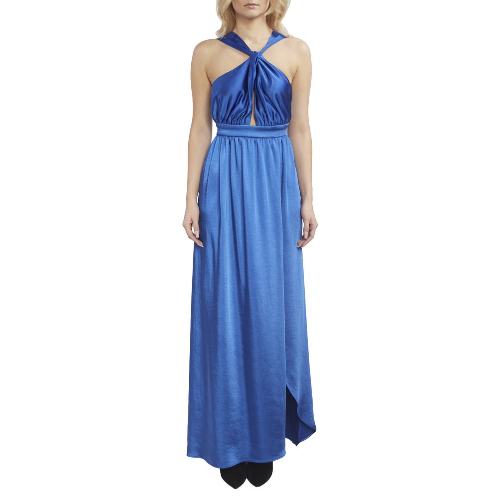 Blue Polyester Dress - SEHABRANDS