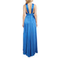 Blue Polyester Dress - SEHABRANDS