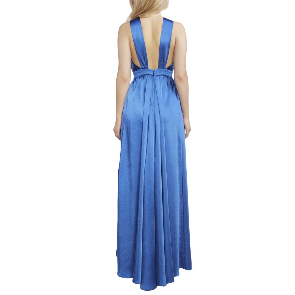 Blue Polyester Dress - SEHABRANDS