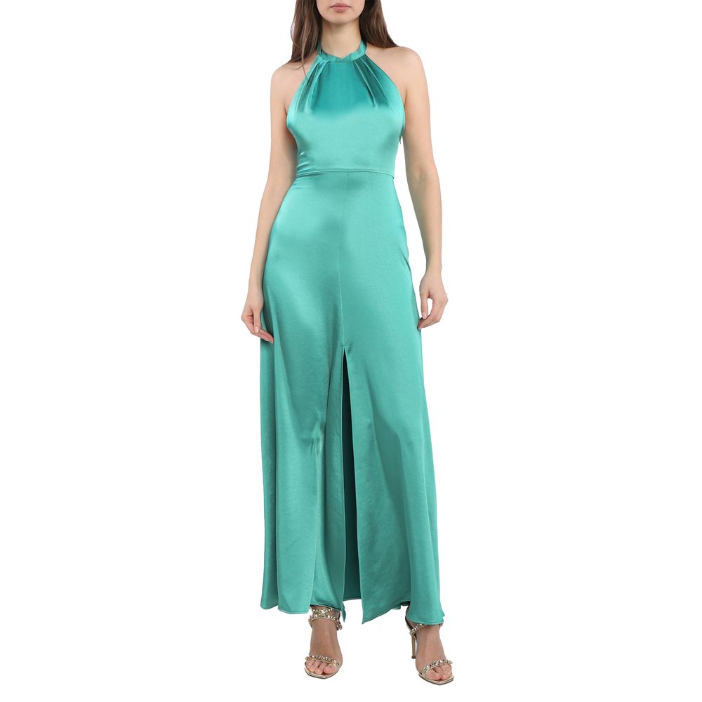 Green Polyester Dress - SEHABRANDS