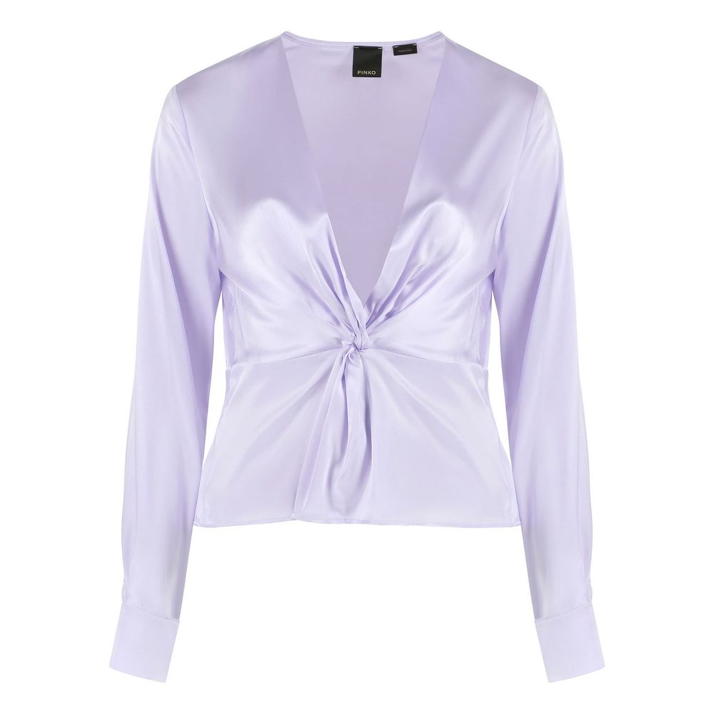 Lilac Silk Elegance Blouse - SEHABRANDS