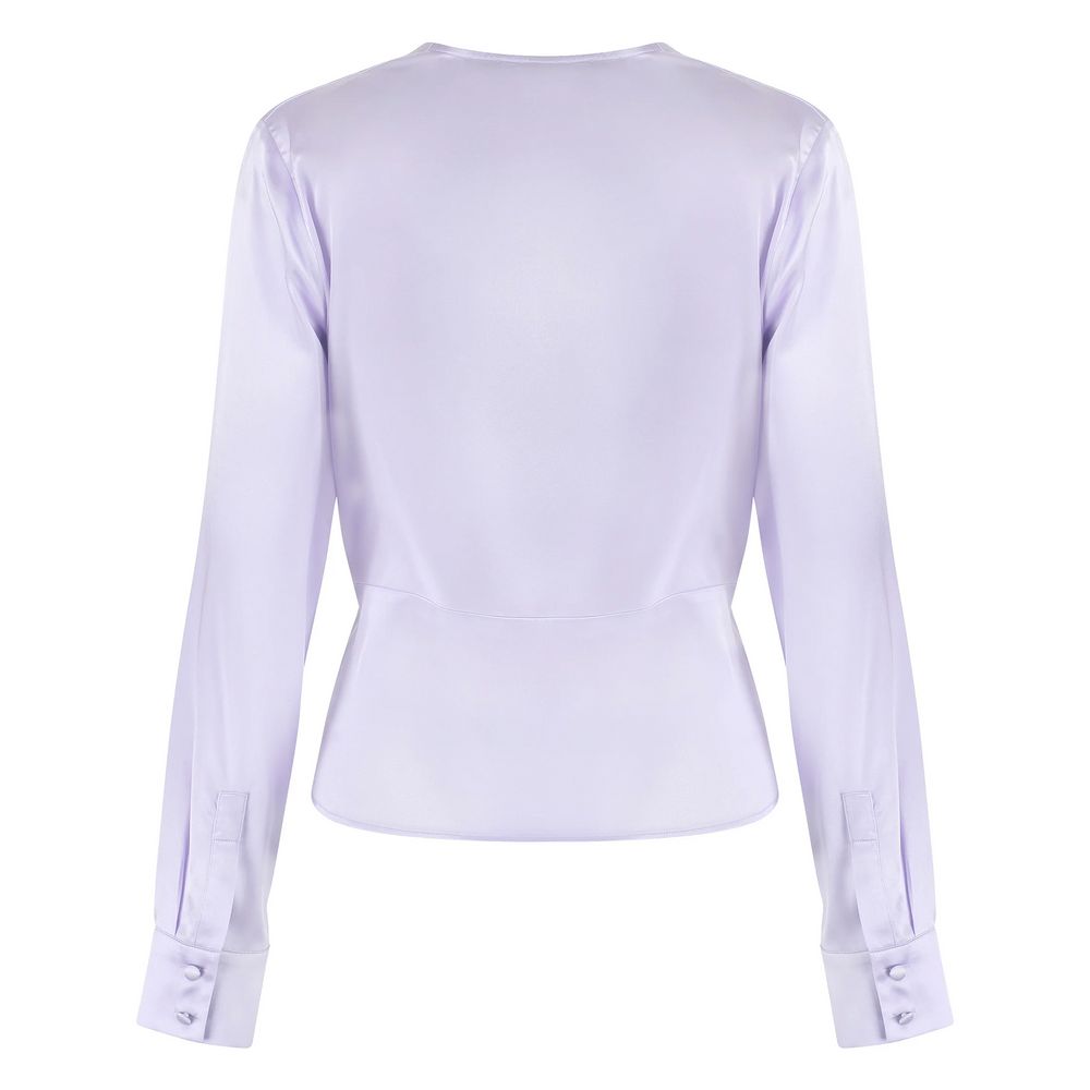 Lilac Silk Elegance Blouse - SEHABRANDS