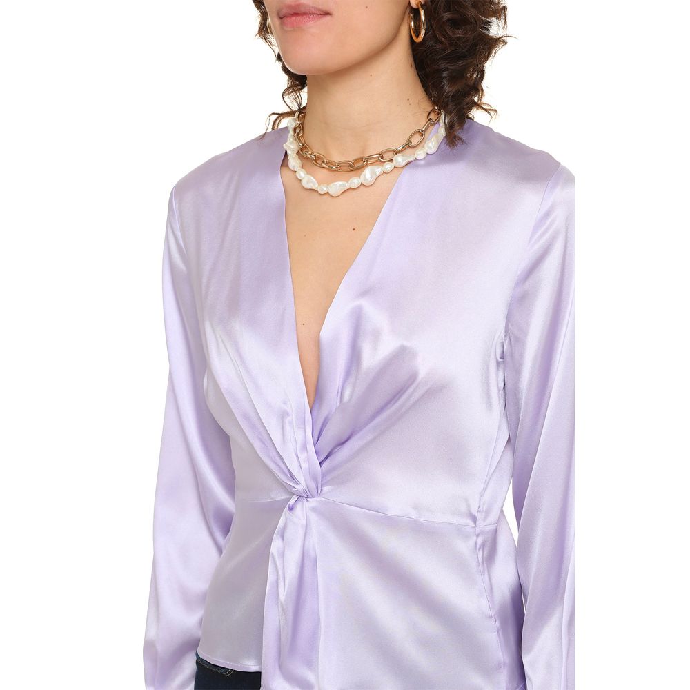 Lilac Silk Elegance Blouse - SEHABRANDS