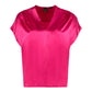 Elegant Fuchsia Silk Blend Blouse - SEHABRANDS