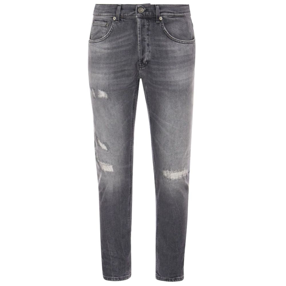 Chic Grey Dian Jeans with Distressed Detailing - SEHABRANDS