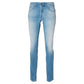 Sleek Light Blue Stretch Denim for Men - SEHABRANDS