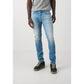 Sleek Light Blue Stretch Denim for Men - SEHABRANDS