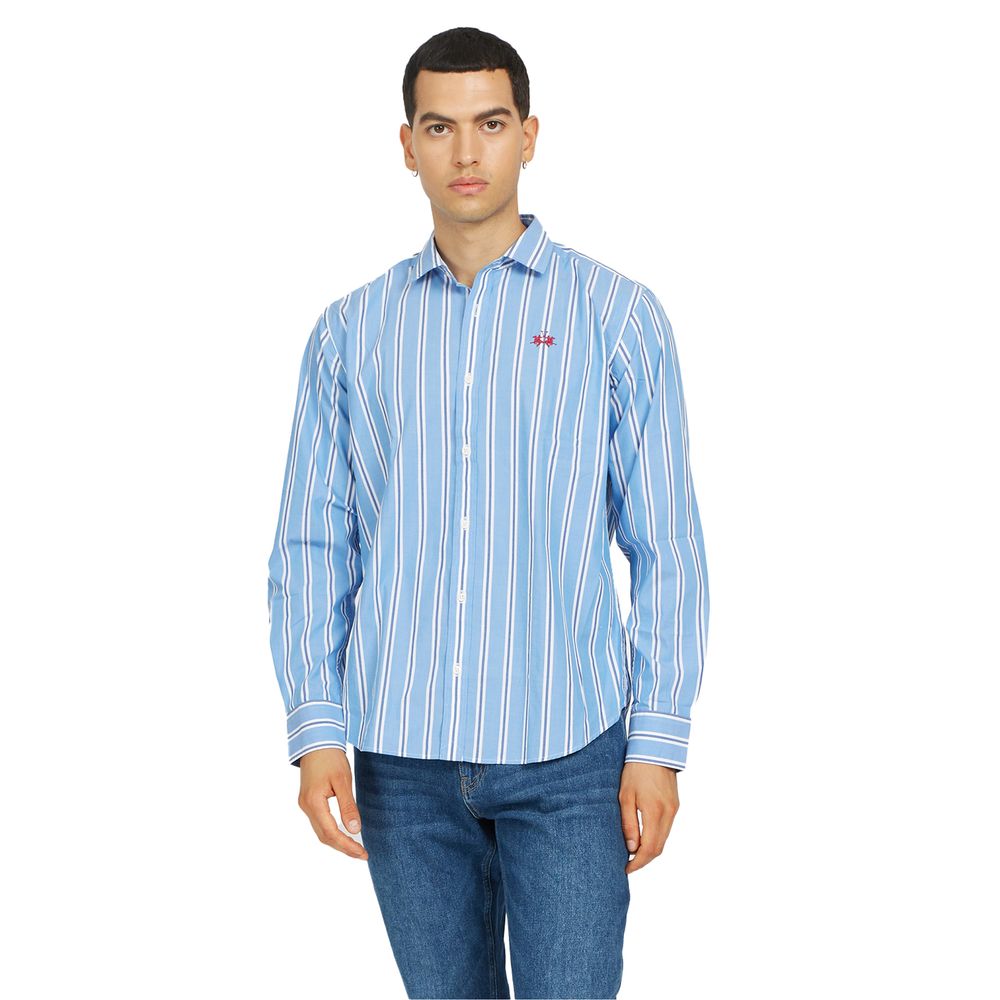 Elegant Striped Cotton Poplin Shirt - SEHABRANDS