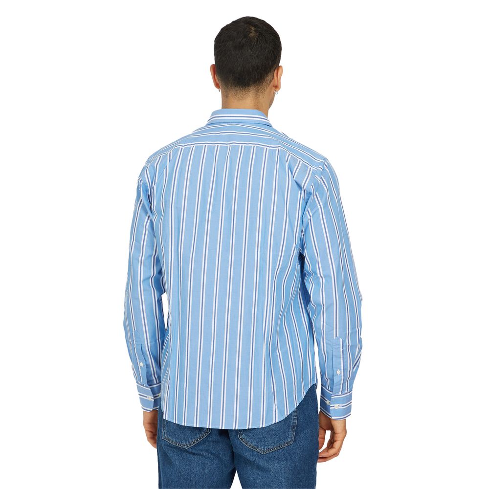 Elegant Striped Cotton Poplin Shirt - SEHABRANDS