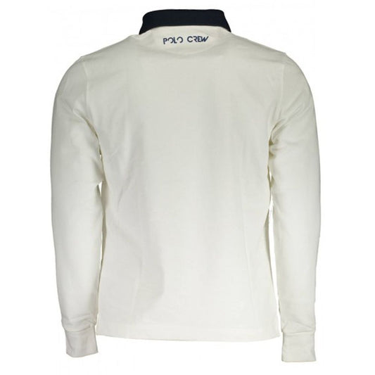 Elegant Embroidered White Jersey Polo Shirt - SEHABRANDS