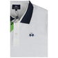 Elegant Embroidered White Jersey Polo Shirt - SEHABRANDS