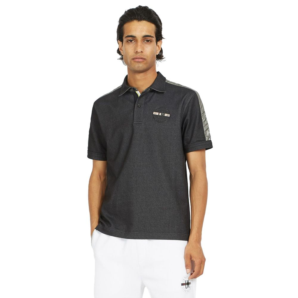 Sleek Cotton Blend Polo Shirt with Logo - SEHABRANDS