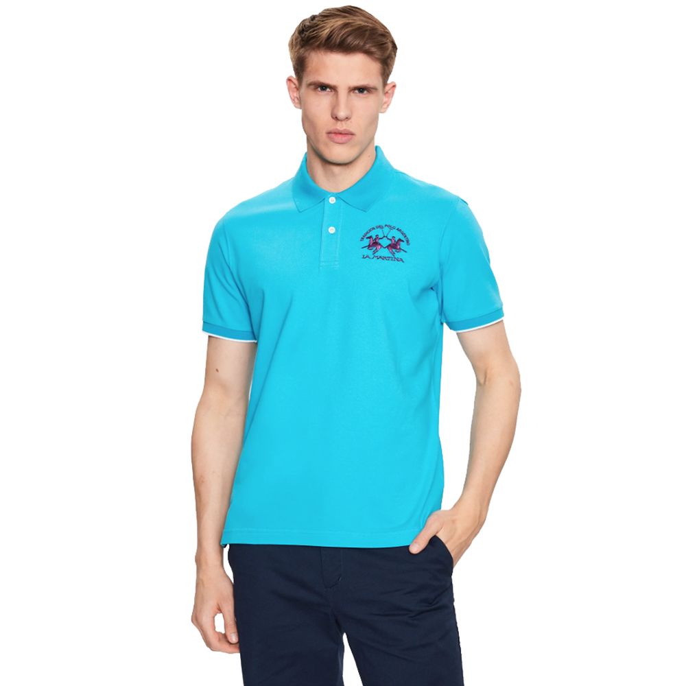 Elegant Stretch Cotton Pique Polo Shirt - SEHABRANDS