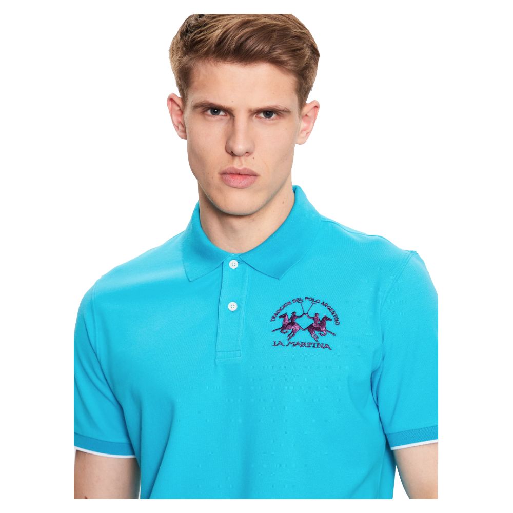 Elegant Stretch Cotton Pique Polo Shirt - SEHABRANDS