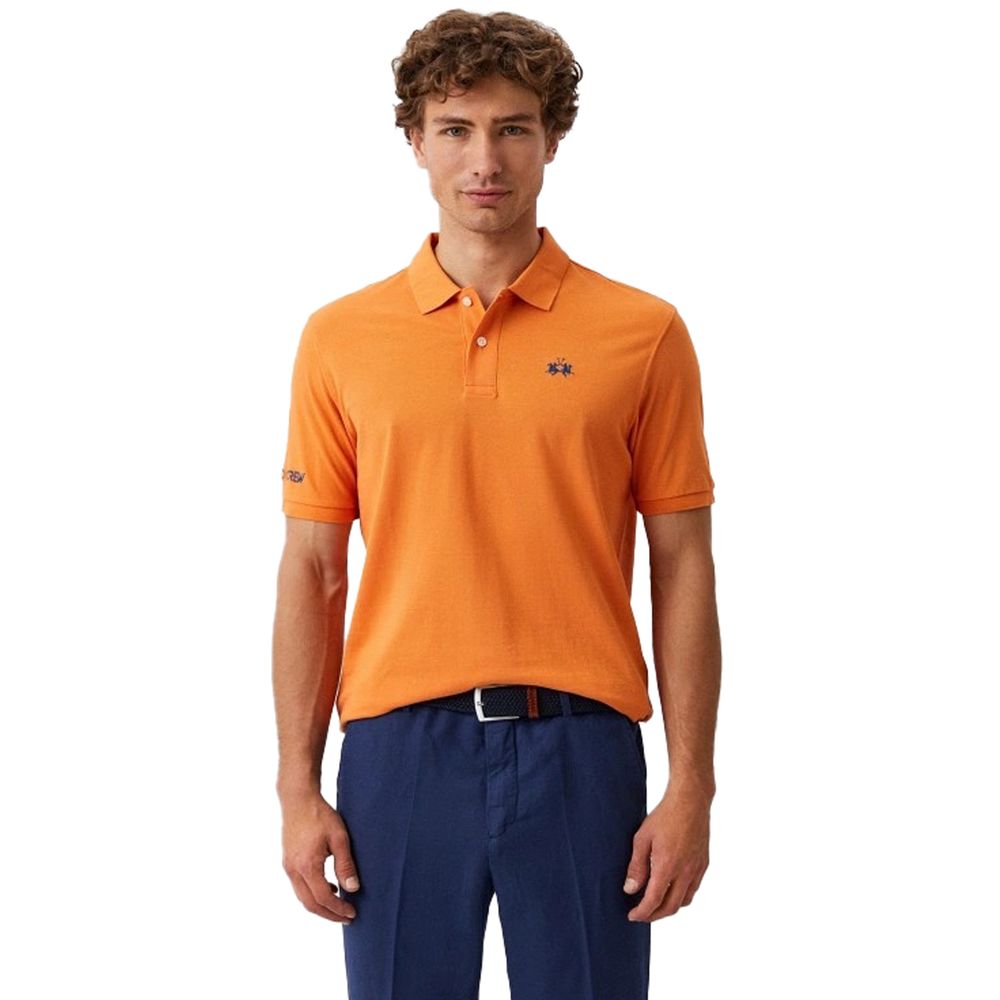 Chic Orange Cotton Polo for the Iconic Gentleman - SEHABRANDS