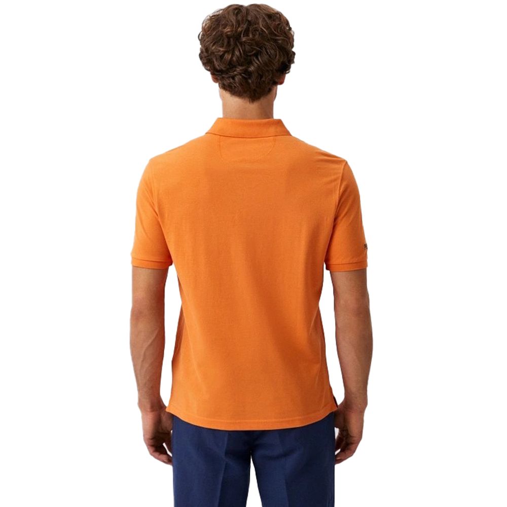 Chic Orange Cotton Polo for the Iconic Gentleman - SEHABRANDS