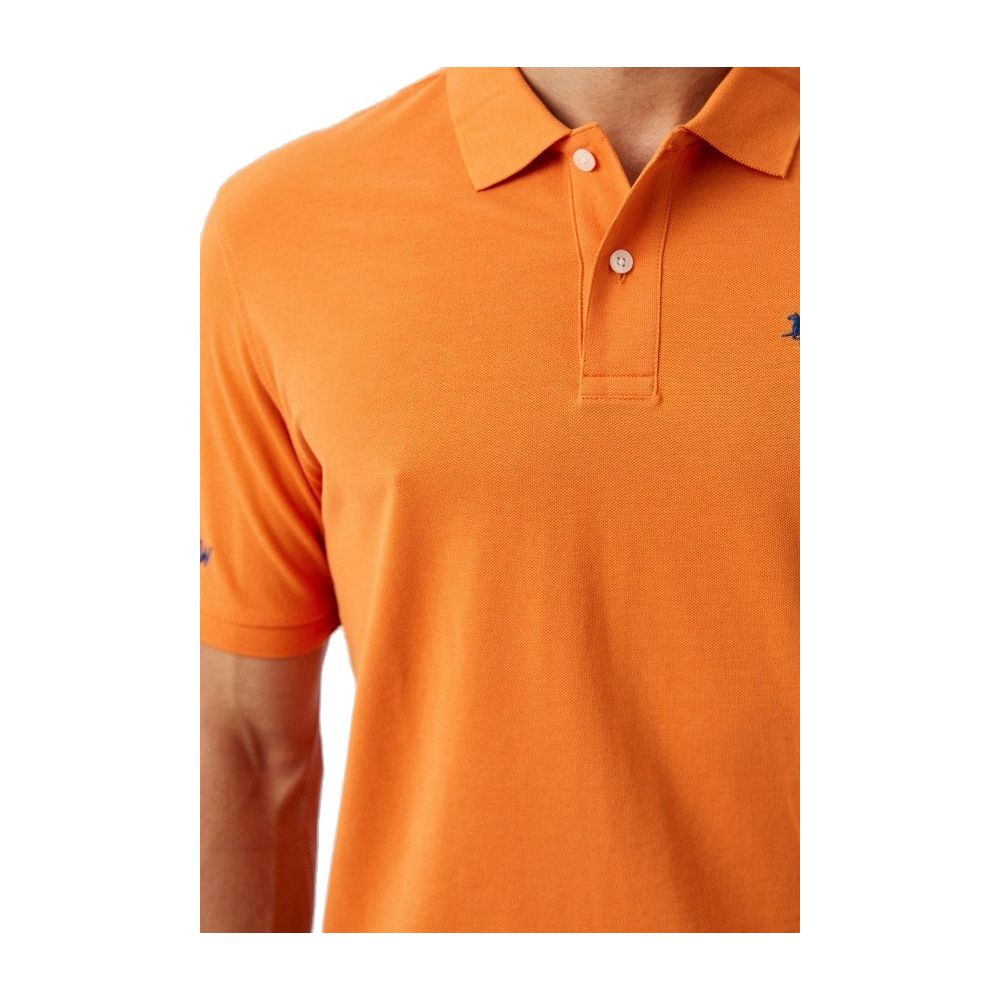 Chic Orange Cotton Polo for the Iconic Gentleman - SEHABRANDS