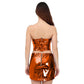 Glistening Orange Corset Top - SEHABRANDS