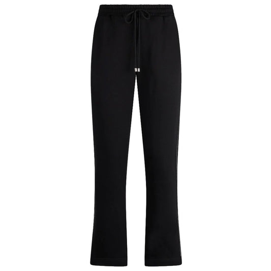 Elegant Cotton Sweatpants with Rhinestone Accent - SEHABRANDS