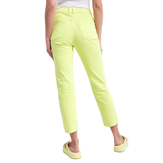 Chic High-Waisted Lime Trousers - SEHABRANDS