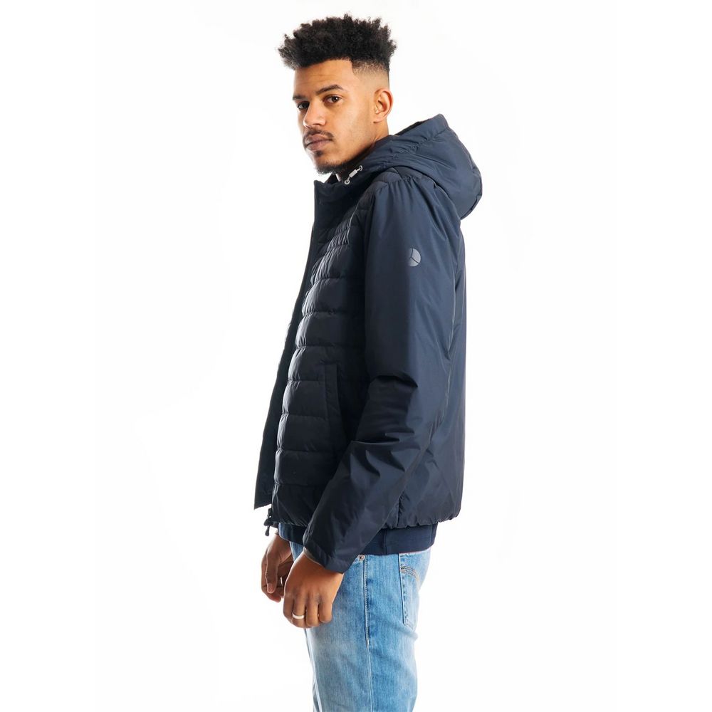 Sumptuous Blue Hooded Technical Jacket - SEHABRANDS