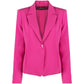 Fuchsia One-Button Stretchy Chic Blazer - SEHABRANDS