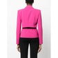 Fuchsia One-Button Stretchy Chic Blazer - SEHABRANDS