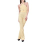 Radiant Canary Yellow Stretch Jumpsuit Dress - SEHABRANDS