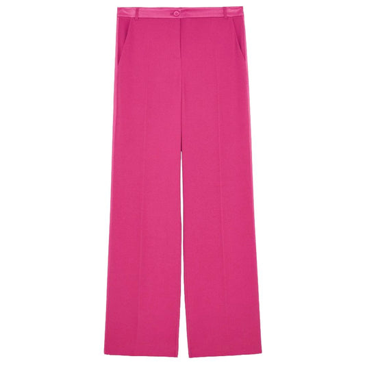 Elegant Fuchsia Palazzo Trousers - SEHABRANDS