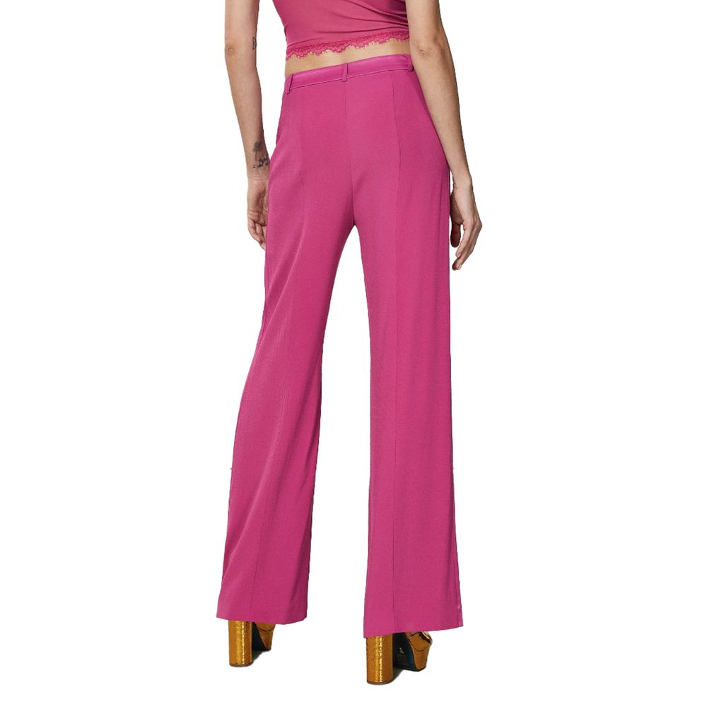 Elegant Fuchsia Palazzo Trousers - SEHABRANDS