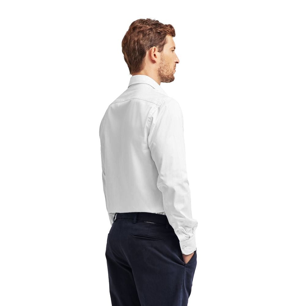 White Cotton Men Shirt - SEHABRANDS