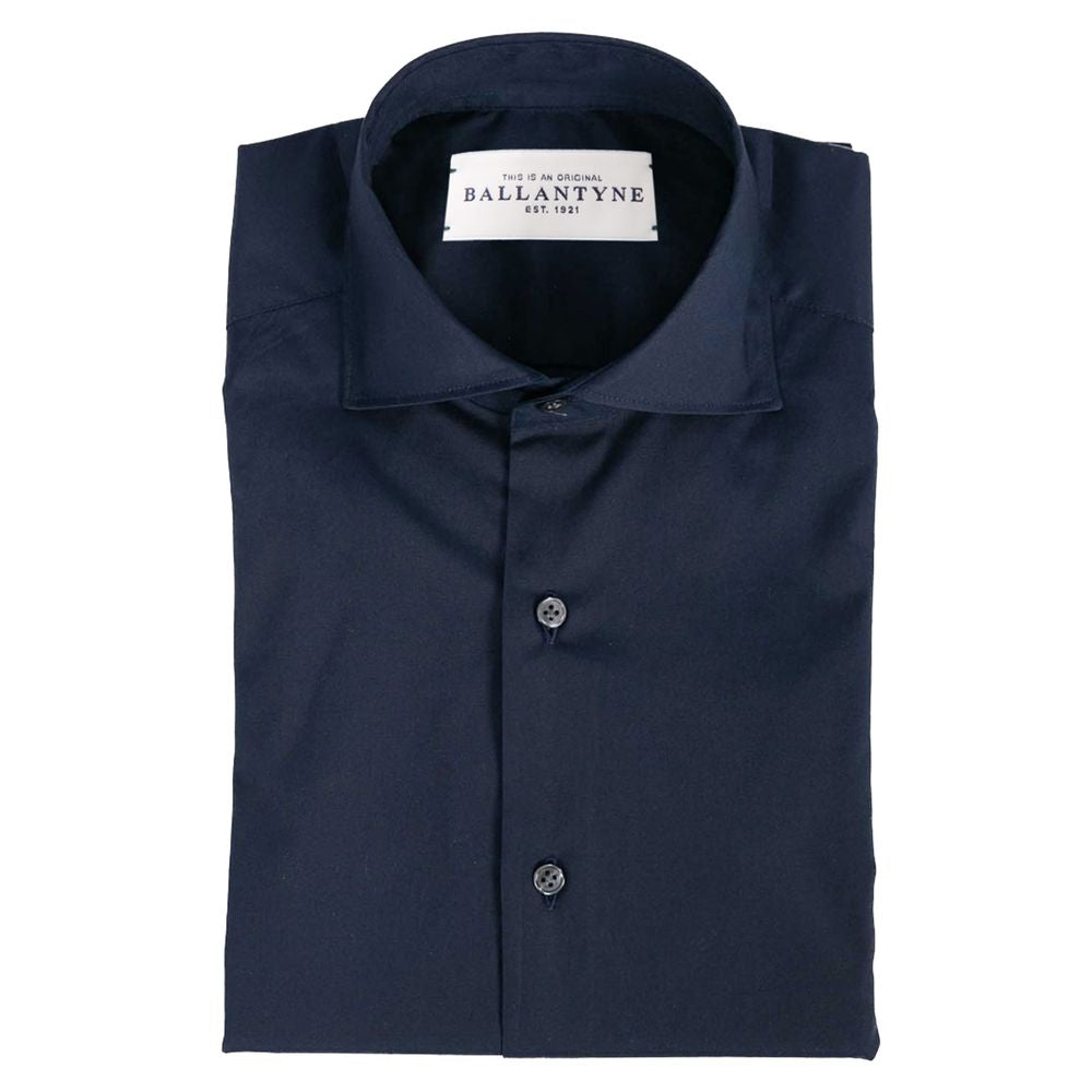 Blue Cotton Men Shirt - SEHABRANDS