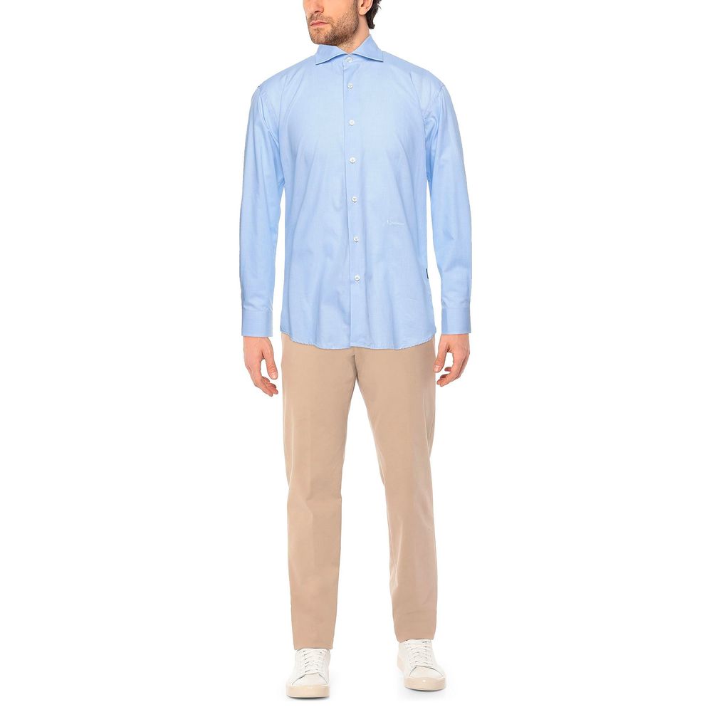 Chic Light Blue Oxford Cotton Shirt - SEHABRANDS