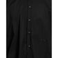 Elegant Black Cotton Shirt with Logo Embroidery - SEHABRANDS