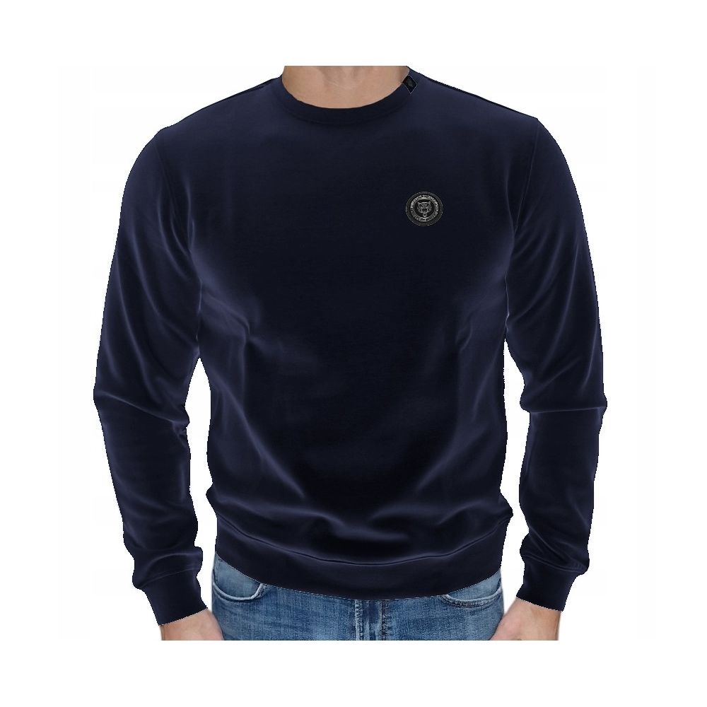 Blue Cotton Men's Sweater - SEHABRANDS