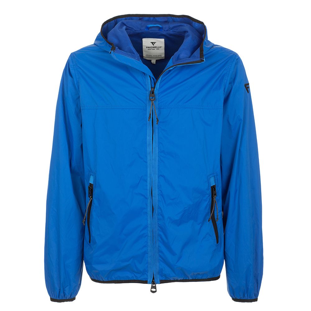 Sleek Light Blue Technical Jacket - SEHABRANDS