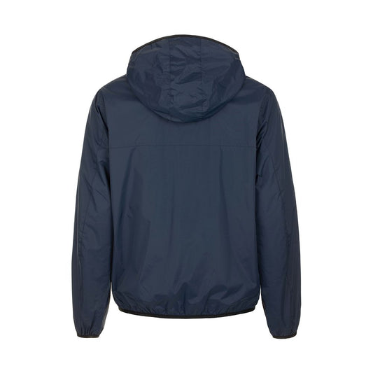 Sleek Blue Nylon Jacket - Zip Closure & Compact Design - SEHABRANDS