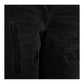 Chic Black Distressed Patched Jeans - SEHABRANDS