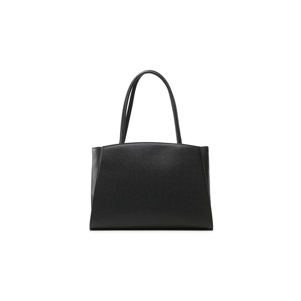 Chic Ebony Tote with Silver Logo Accent - SEHABRANDS