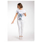 Chic White Stretch Viscose Tee - SEHABRANDS