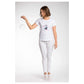 Chic White Stretch Viscose Tee - SEHABRANDS